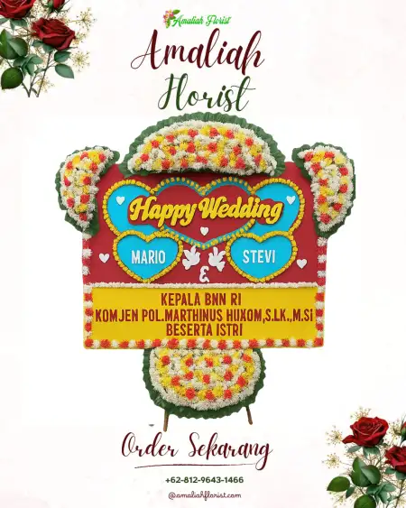 Papan Bunga Pernikahan Gemenggeng